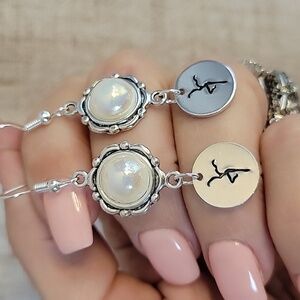 DMB FIREDANCER PEARLY TEARDROP EARRINGS